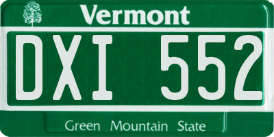 VT license plate DXI552