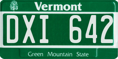 VT license plate DXI642