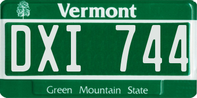 VT license plate DXI744