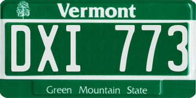 VT license plate DXI773