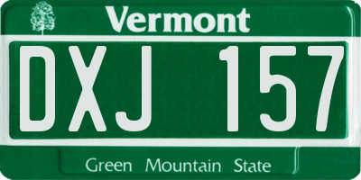 VT license plate DXJ157