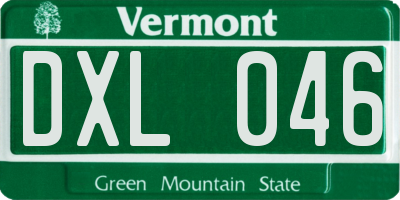 VT license plate DXL046