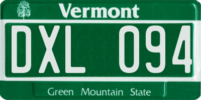 VT license plate DXL094