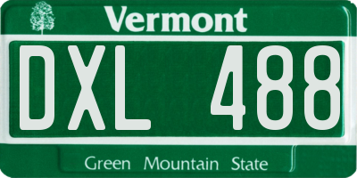 VT license plate DXL488