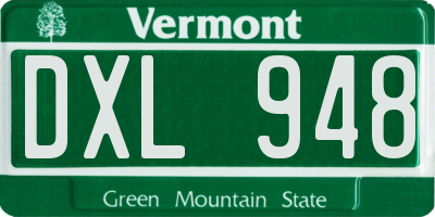 VT license plate DXL948