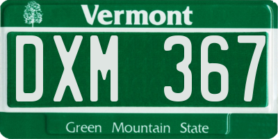 VT license plate DXM367