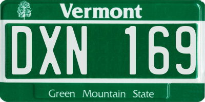 VT license plate DXN169