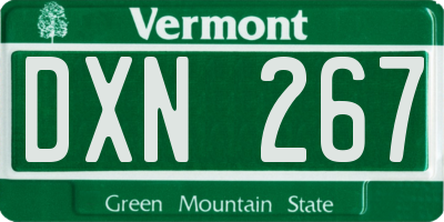 VT license plate DXN267