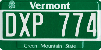VT license plate DXP774
