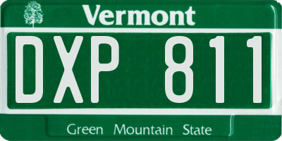 VT license plate DXP811