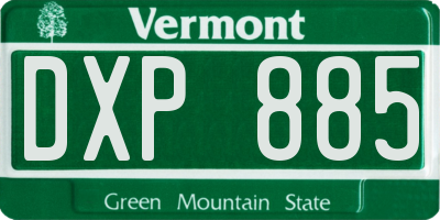 VT license plate DXP885