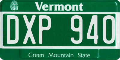 VT license plate DXP940