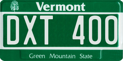 VT license plate DXT400