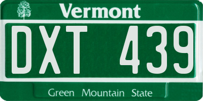 VT license plate DXT439