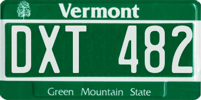 VT license plate DXT482