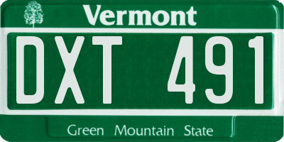 VT license plate DXT491