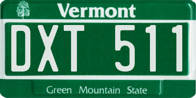 VT license plate DXT511