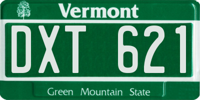 VT license plate DXT621