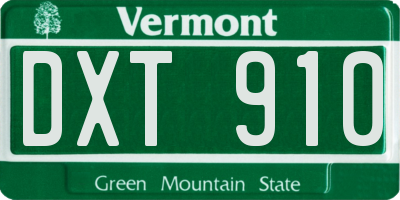 VT license plate DXT910