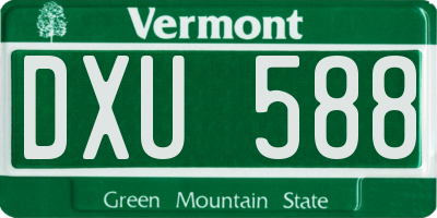 VT license plate DXU588