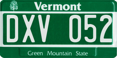 VT license plate DXV052