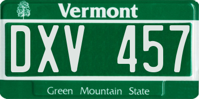 VT license plate DXV457