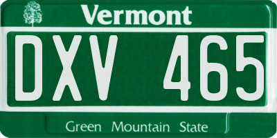 VT license plate DXV465