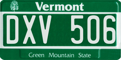VT license plate DXV506