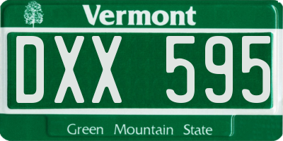 VT license plate DXX595