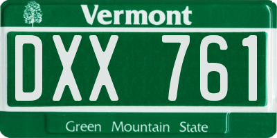 VT license plate DXX761