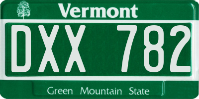 VT license plate DXX782
