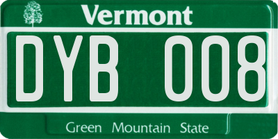 VT license plate DYB008