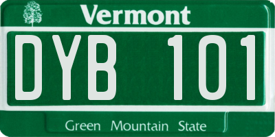 VT license plate DYB101