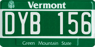 VT license plate DYB156