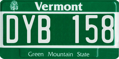 VT license plate DYB158