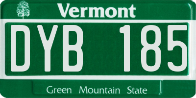 VT license plate DYB185