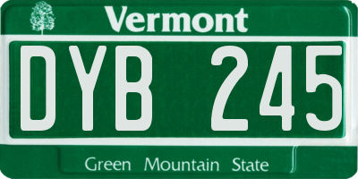 VT license plate DYB245