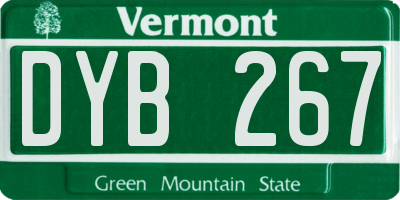 VT license plate DYB267