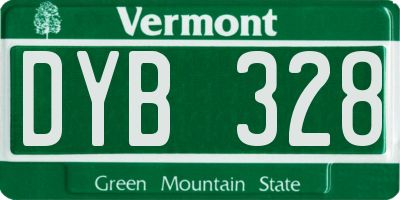 VT license plate DYB328