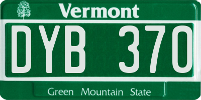 VT license plate DYB370