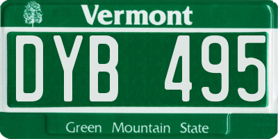 VT license plate DYB495