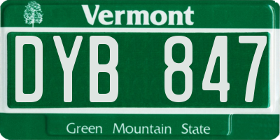 VT license plate DYB847