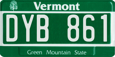 VT license plate DYB861