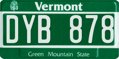 VT license plate DYB878