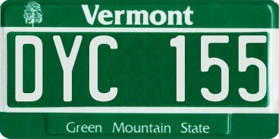 VT license plate DYC155