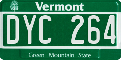 VT license plate DYC264
