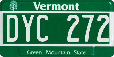VT license plate DYC272