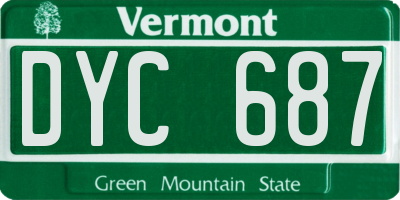 VT license plate DYC687