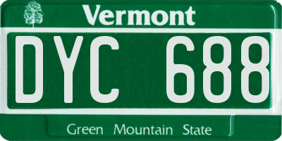 VT license plate DYC688