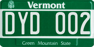 VT license plate DYD002